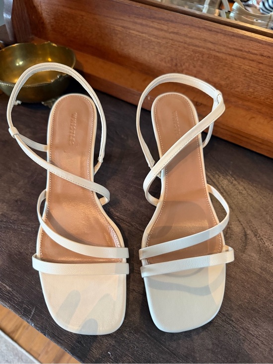 Whistles Shoes - Whistles Ivory Strappy Square-Toe Heeled Sandals